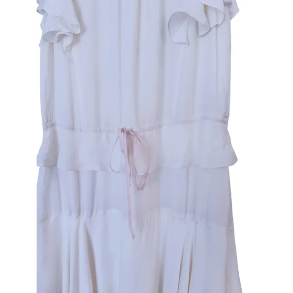 Love Shack Fancy Coquette Ruffle Tiered Maxi Dress Medium Ivory Romantic Bridal - Image 5