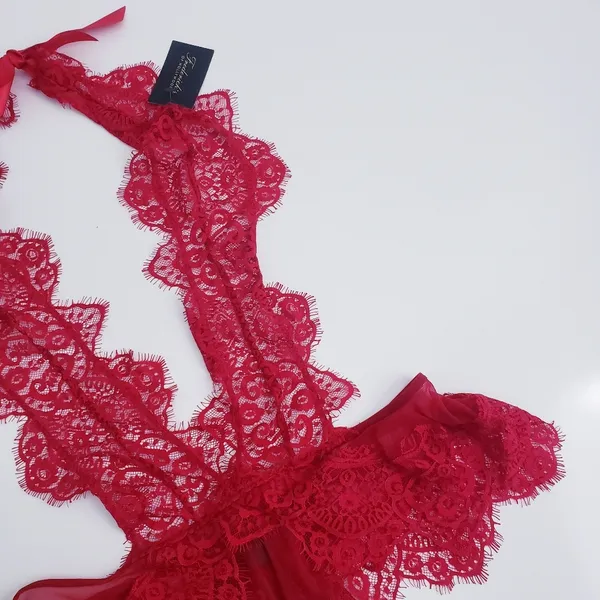 Frederick's Of Hollywood Lace Thong Teddy Lingerie New With Tags - Image 3