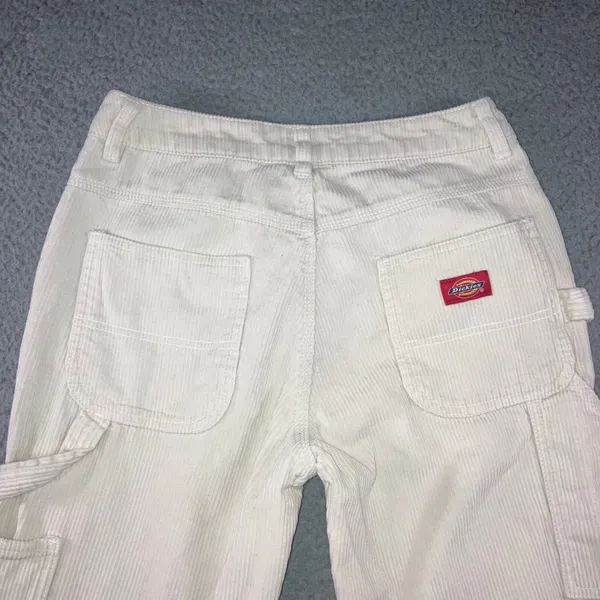 Dickies Corduroy Carpenter Pants Womens 1 25 Cream Skater Utility Fit 28x29.5 - Image 2