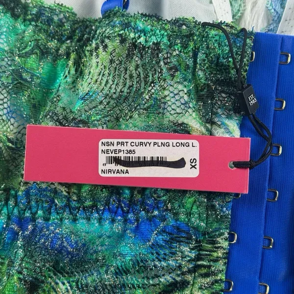 Cosabella Printed Curvy Plunge Longline Bralette Nirvana Size XS - Image 9