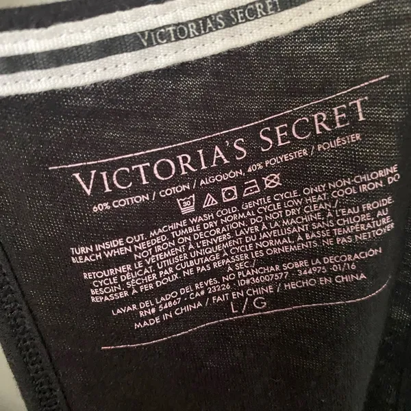 Victoria's Secret Black and Red Sleep Wear - Image 2