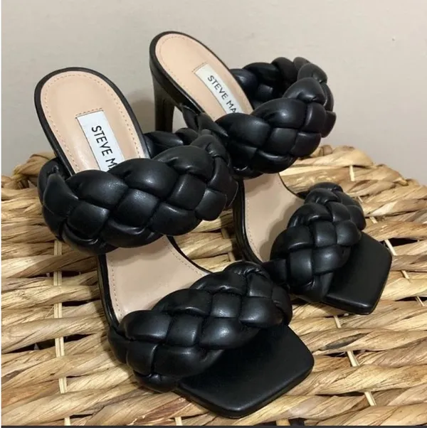 🆕 “Kenley” Steve Madden Elegant Black Braided Heels! Elegant black braided heels by Steve Madden! - Image 2