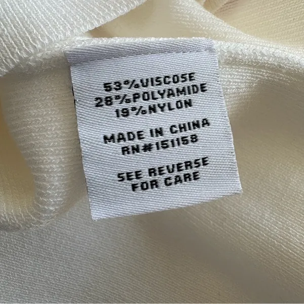 525 America knit elastic cross strap open back midi dress off white Ivory Medium - Image 12