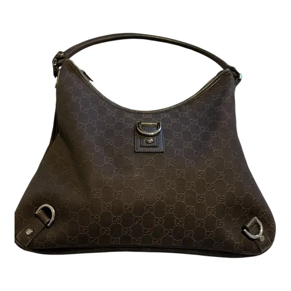 Gucci GG Canvas Abbey D-Ring Vintage Hobo Shoulder Bag - Image 2