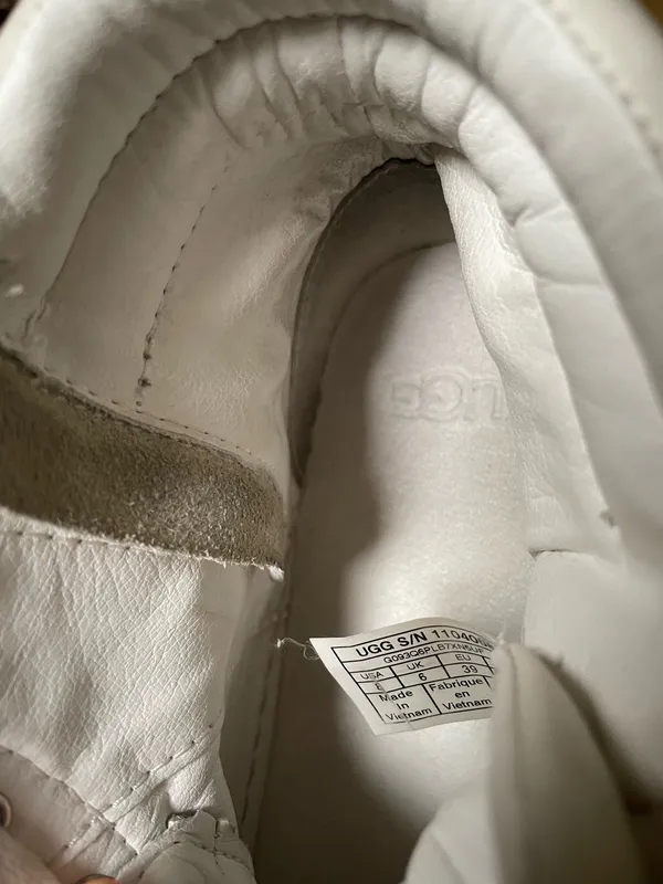 UGG Women White Leather High top Sneakers - Image 11