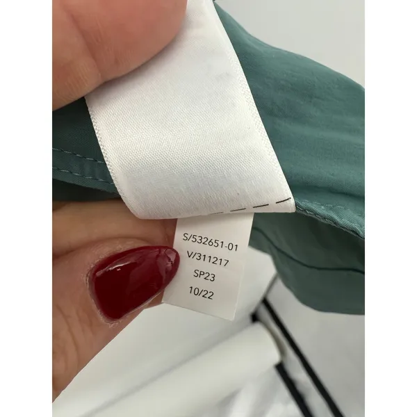 Athleta Advantage Poplin Top Women’s M Green Half-Zip Lightweight Tunic Jacket - Image 9