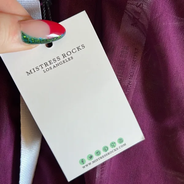 Mistress Rocks Influence Aubergine Dress - Image 5