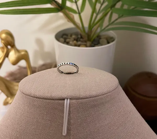 Sterling Silver SIZE 7 925  Hollow Hearts Stackable Ring - Image 8