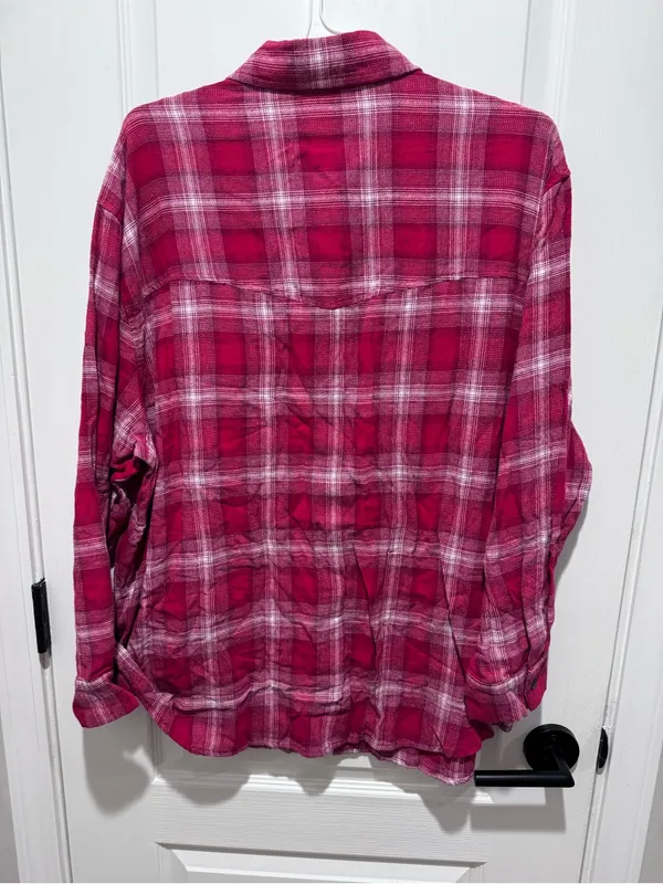 Wild Fable Women’s Red Plaid Button-Up Shirt- size XXL - Image 2