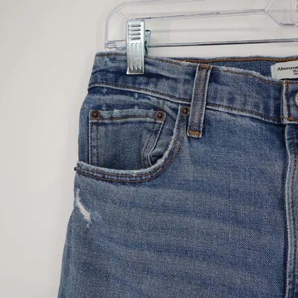 Abercrombie & Fitch Women's The Skinny High Rise Medium Wash Jean Size 4 Regular - Image 7
