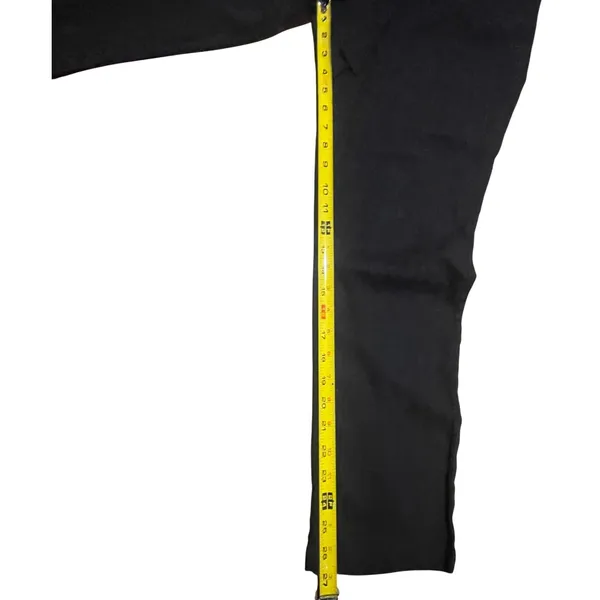 Active USA Black Paperbag Waist‎ High Rise Tapered Leg Tie Belt Pants Medium - Image 8