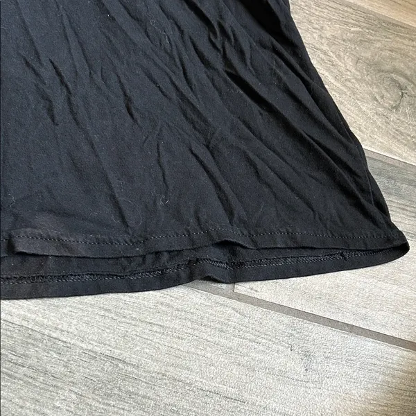 Port and Company Black V-Neck Tee with Green Script - Image 5