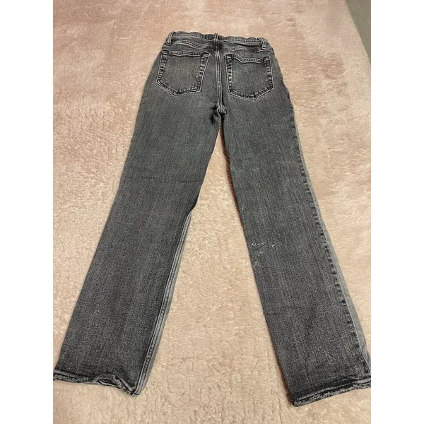 Abercrombie & Fitch The Ankle Straight Ultra High Rise Black Size‎ 25/0R Bin11 - Image 4