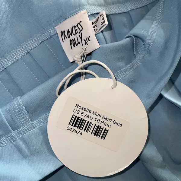 Princess Polly Rosella Mini Skirt in Blue Size 6 New with tag - Image 12