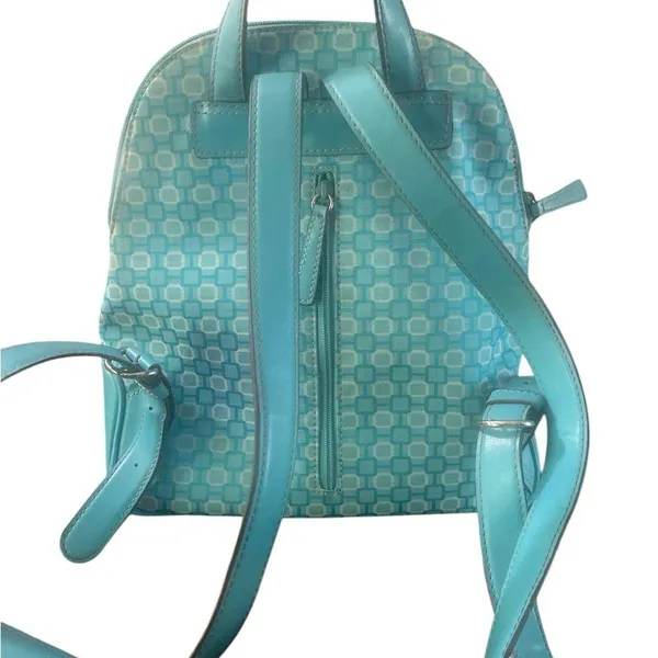 Y2K Nine West Backpack in Aqua Blue - Image 3