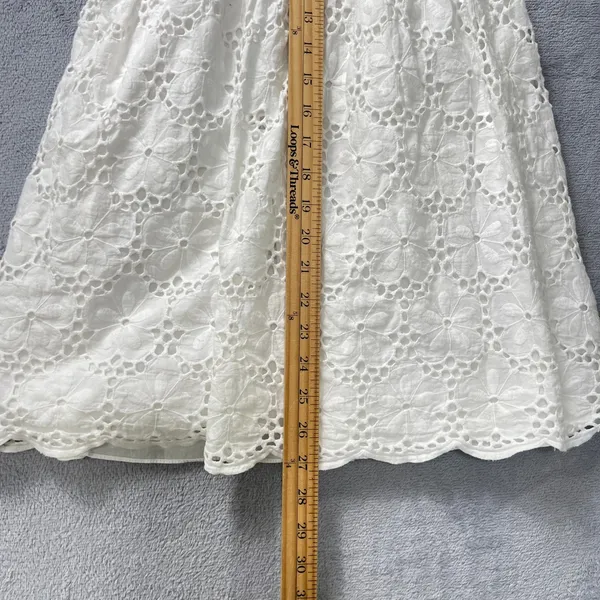 Lilly Pulitzer Calhoun Scoop‎ Neck Resort White Charleston Eyelet Dress Size 0 - Image 7