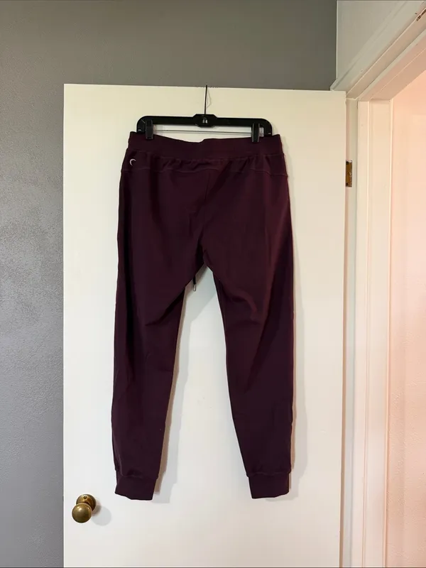 Women's plum Drawstring Jogger Pants Purple Size XL - Image 7