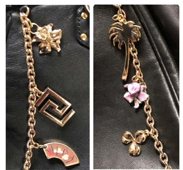 Versace For H&M Black Leather Charms Hobo Bag - Image 15