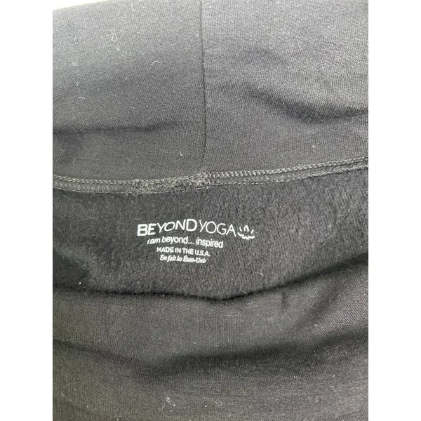 Beyond Yoga Women's Black Cowl Neck Bamboo from Rayon Long Sleeve Top in Size S. - Image 4