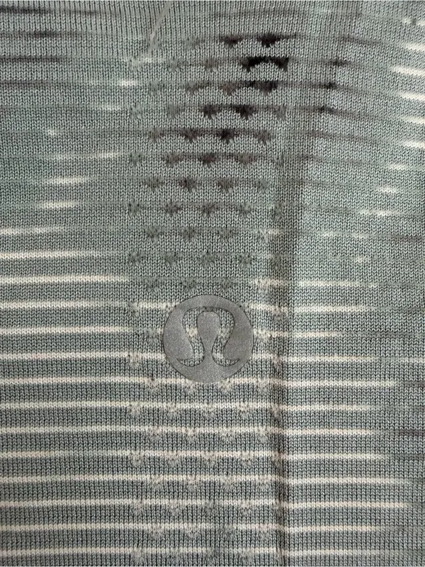 Lululemon Swiftly Tech Short Sleeve Tee Shibori Stripe Graphite Grey Size 4 - Image 5