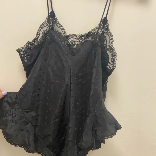 Elegant vintage Sara Beth Black Lace Bodysuit size large - Image 4