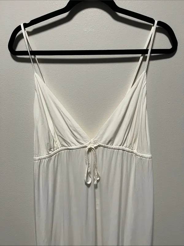L*SPACE (NWT) Victoria Drawstring Empire Waist Maxi Cover Up Dress, Size Small - Image 4