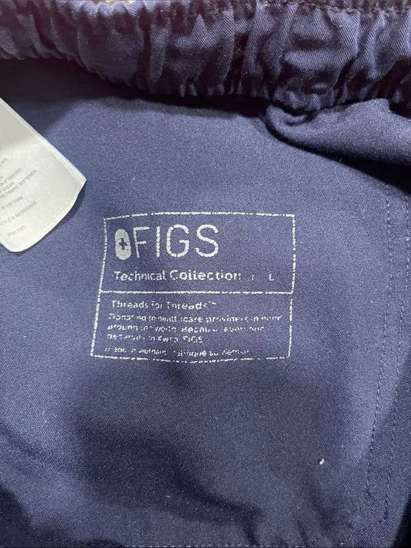 Figs Technical Collection Zamora High Waist Jogger Scrub Pants Navy Blue Size L - Image 5