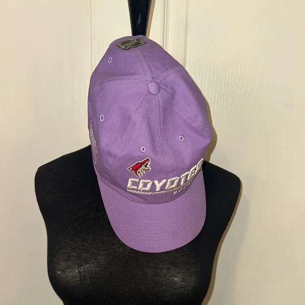 Fanatics NHL HOCKEY ARIZONA COYOTES PURPLE BASEBALL HAT - Image 2