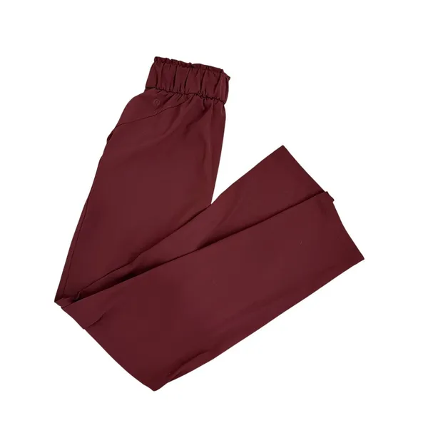 Lululemon Drawstring Stretch High-Rise Athleisure Jogger Pants Red Merlot Size 0 - Image 4