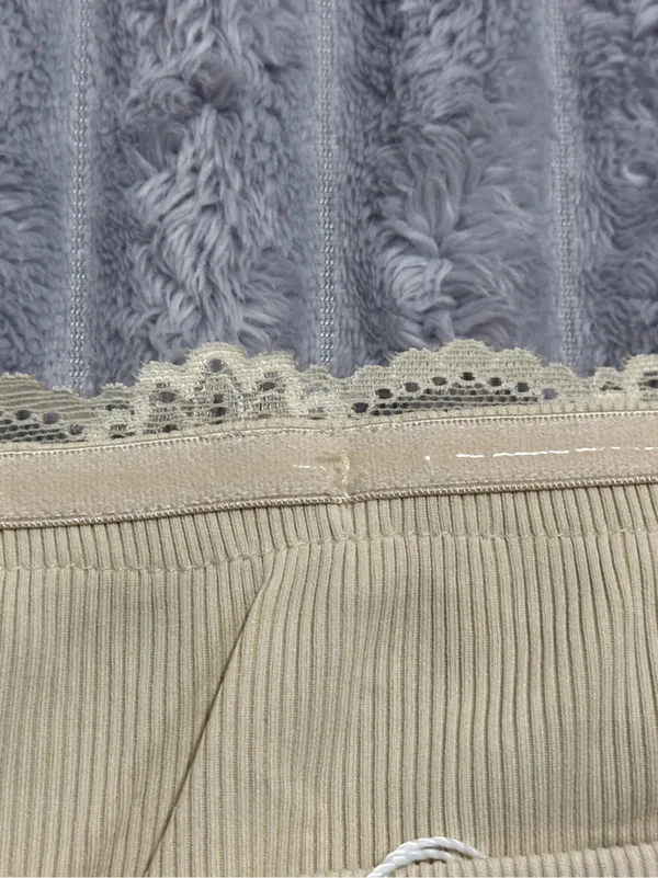 Zesica Cream Lace-Trim Ribbed Camisole - Image 5