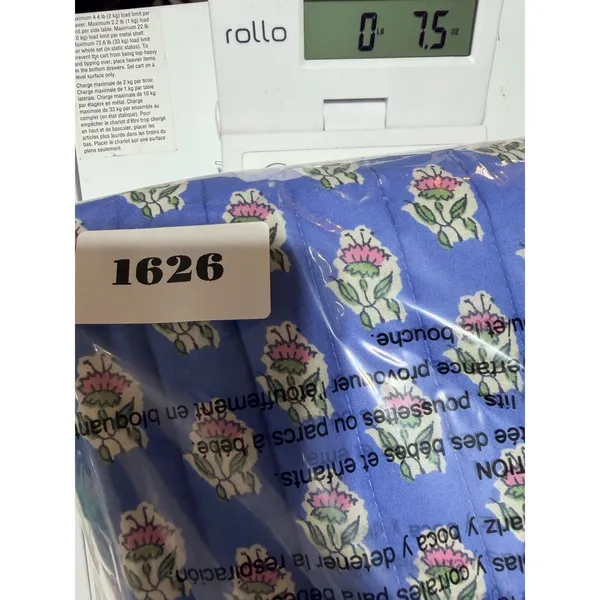 Japna Vest Quilted Floral Tie Front 100% Cotton Women's M Blue Cottagecore Boho - Image 5