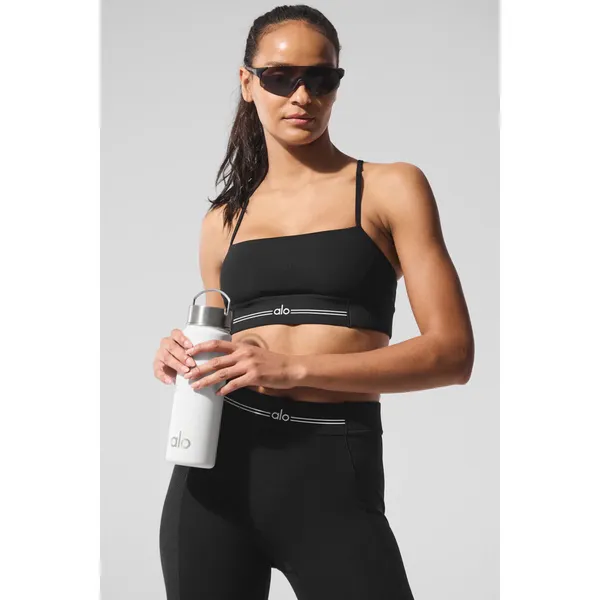 Alo Yoga Alosoft Relay Bra Black/White XS - Image 3