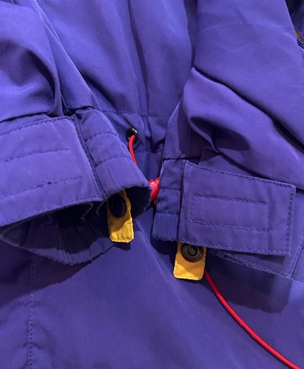 Eastern Mountain Sports Vintage Men’s Rain Jacket Medium Blue Yellow Waterproof Breathable - Image 3