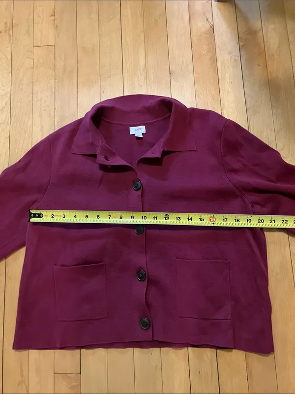 J. Crew Button Down Cotton Cardigan Sweater Jacket Size XL - Image 6