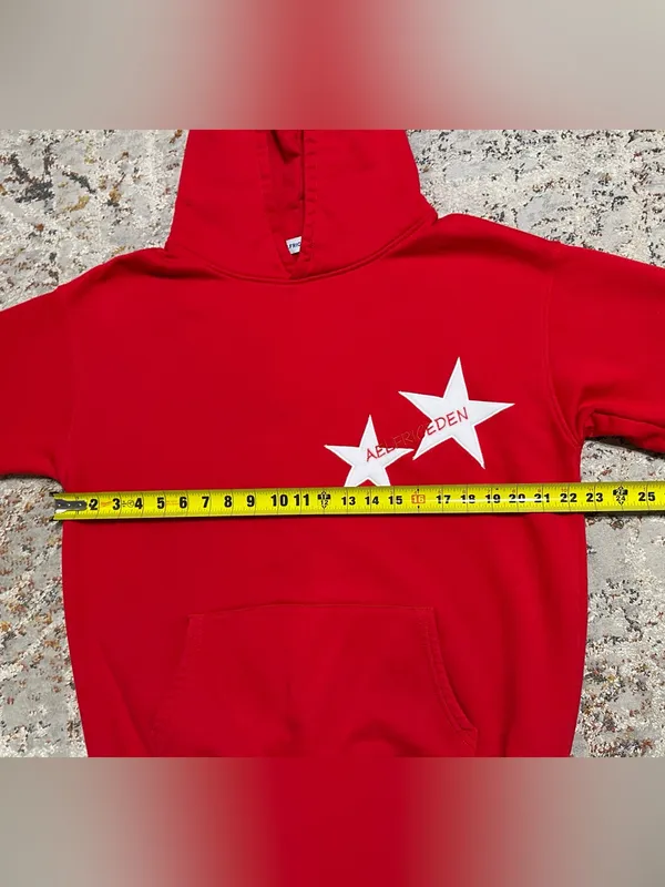 Aelfric Eden Star Color Contrast Oversized Hoodie size XS red - Image 3