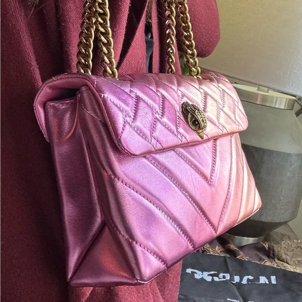 Authentic KURT GEIGER LONDON Quilted 2 tone leather convertible Crosby/shoulder - Image 8
