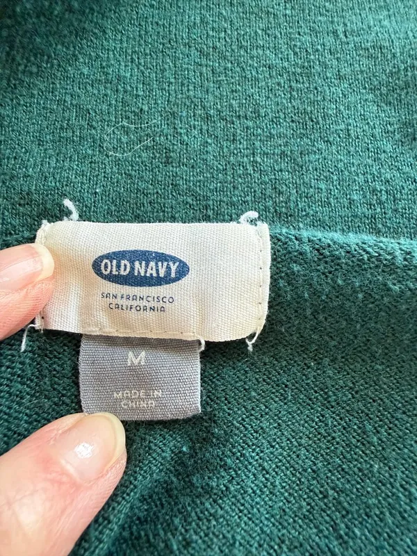 Old Navy women's green long sleeve open cardigan sweater size medium - Image 7
