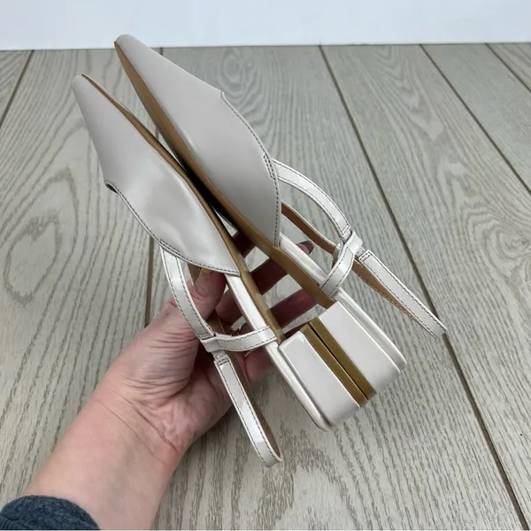 Journee Collection Paislee Women's Square Toe Slingback Flats 6.5 Beige $85 - Image 4