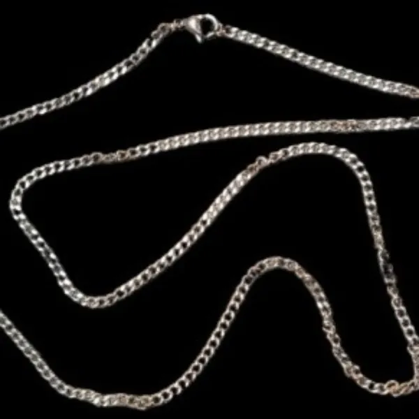 Cross Pendant Necklace Plated Silver Tone 24" Long - Image 8