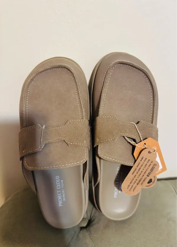 Protect Cloud Genuine Suede Womens Clogs-Arch Support-Lightweight-Non-Slip size8 - Image 5