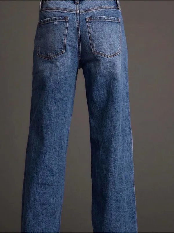 ✨NWT 12th Tribe Presley Cuffed Straight Leg Jeans 25✨ - Image 3