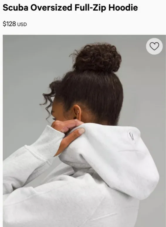 NWT Lululemon Scuba Oversized Hoodie Heathered Core Ultra Light Grey XS-S - Image 7