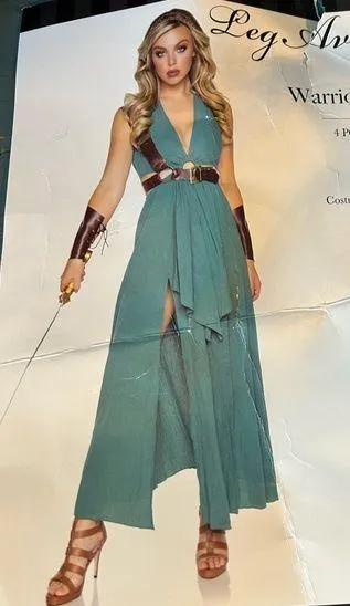Leg Avenue Warrior Maiden Teal Dress | Size Small - Image 2