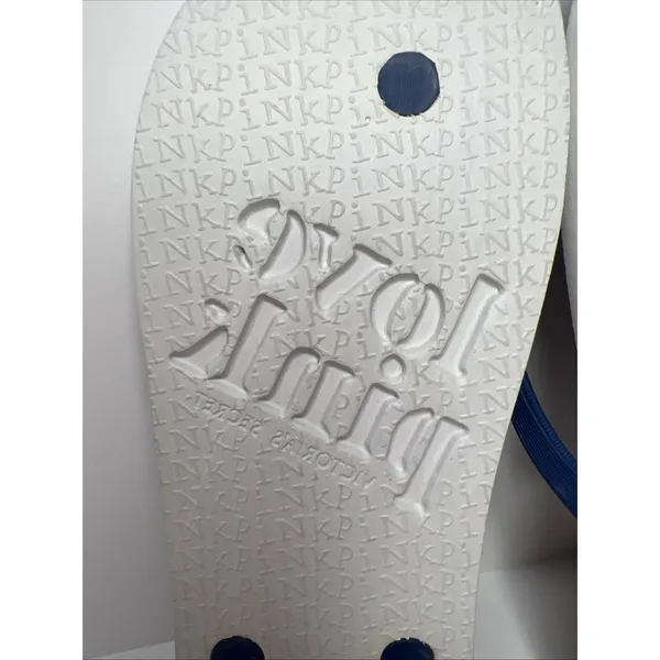 Victoria's Secret PINK Flip Flops Large Collegiate‎ Pennant Love Spirit New - Image 11