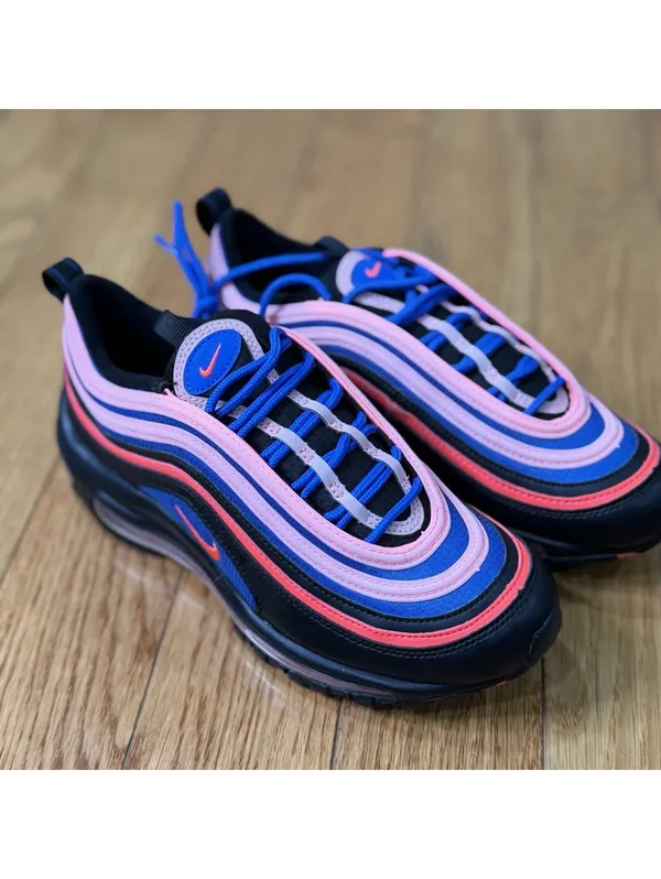 Size US 6Y Nike Air Max 97 GS Black Pink Blue (CT1578-001) Women’s US 7.5 - Image 2
