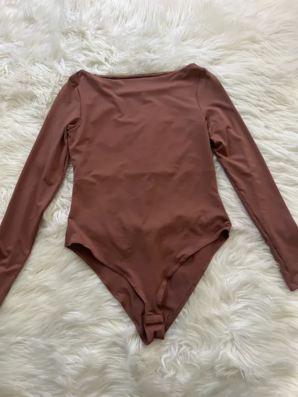 H&M Boat Neck Brown Long Sleeve - Image 2