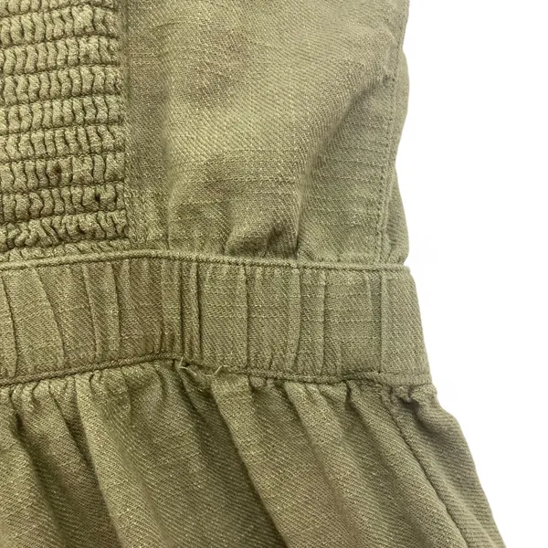 Aerie Olive Cotton Smocked Romper XS Pockets Cami - Image 11