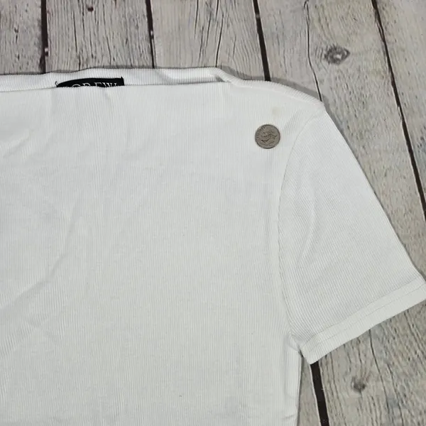 J. Crew Fine-rib‎ fitted boatneck T-shirt White XXS - Image 6
