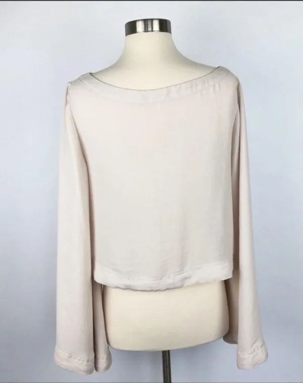 Free People Pink Bell Sleeve Blouse Pink Y2K - Image 3