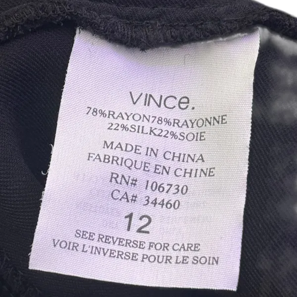 Vince Black Velvet Cowl Neck Top Size 12 Whimsigoth Dark Romantic Holiday‎ - Image 10